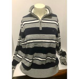 Women’s Tommy Hilfiger Sweater Blue Gray White  XL